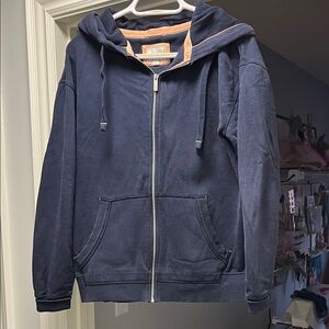 Classic Navy Blue Zip-Up Hoodie by Fatface